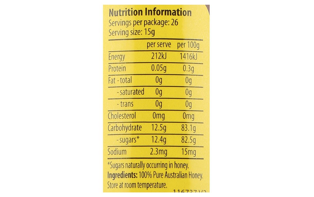 Capilano Natural Australian Honey   Bottle  400 grams